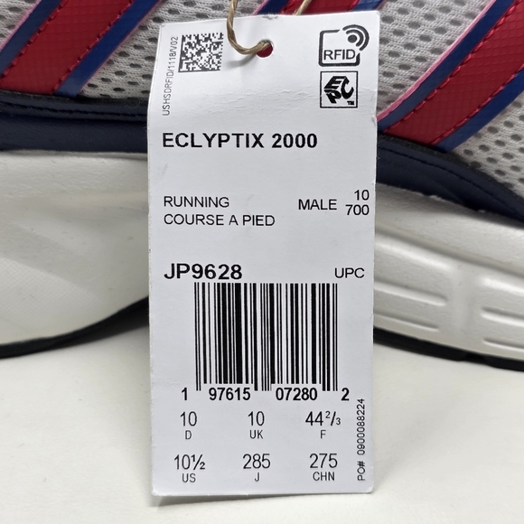 Adidas Men\'s Eclyptix 2000 Sneakers Shoes Blue Red White JP9628 Size 10.5 New main image 7